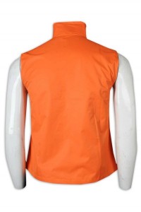 SKV007 online ordering vest jacket net color high collar zipper warm vest jacket overalls vest jacket manufacturer side view
